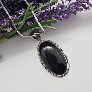 Black Onyx Oval Pendant
